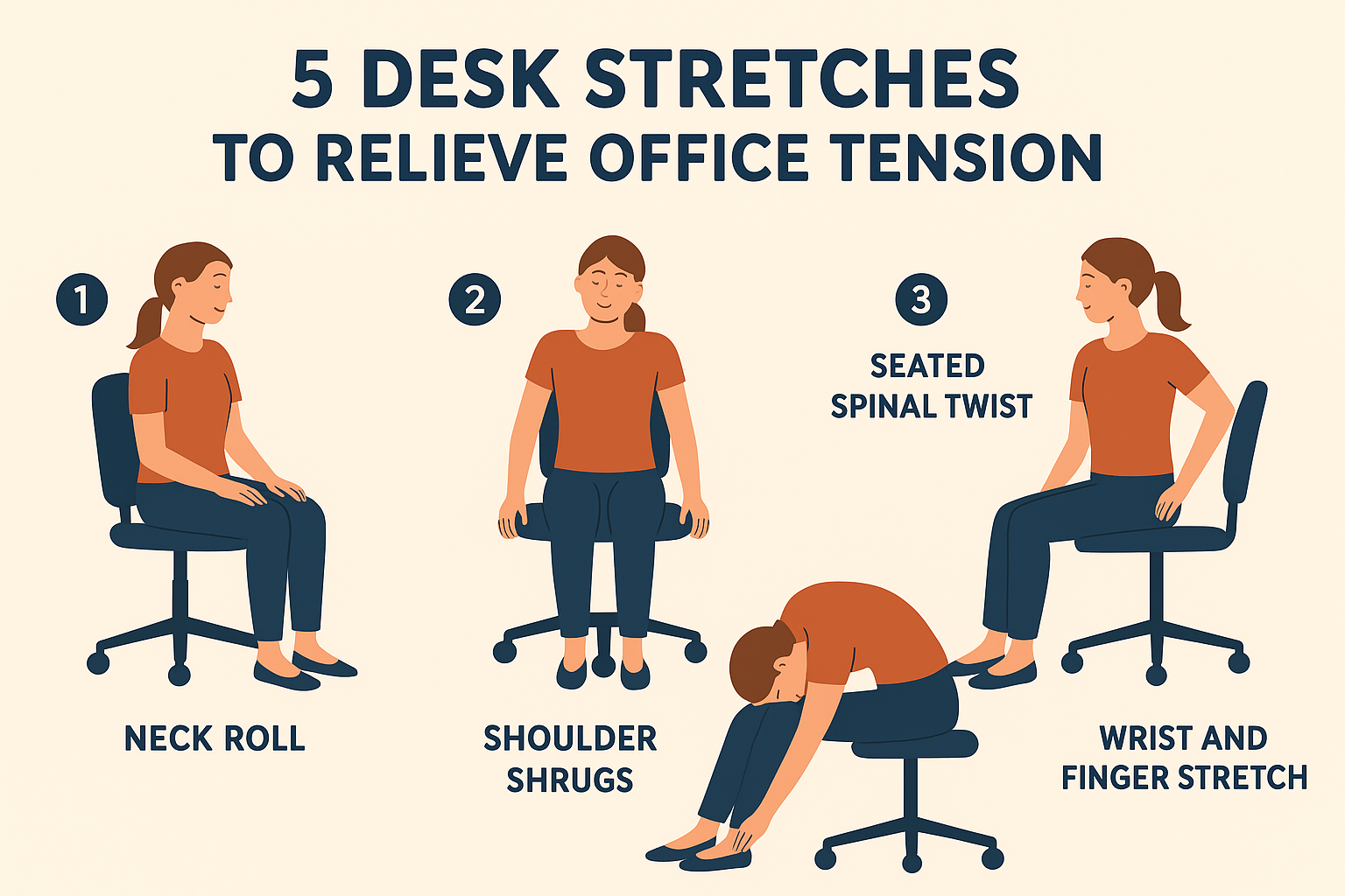 5 Desk Stretches to Relieve Office Tension (Without Leaving Your Chair)