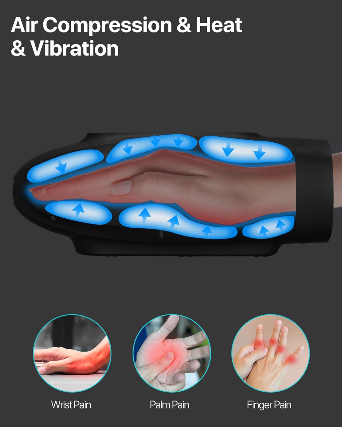 ALLJOY Touchscreen-Handmassagegerät, schnurlos, Geschenke für Männer, Frauen, Mama, Papa 
