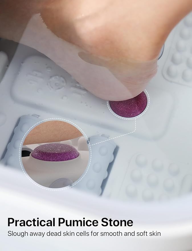 ALLJOY Collapsible Foot Massager Spa Soaking Tub With Bubbles