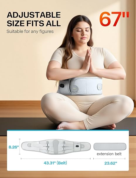 ALLJOY 67" Cordless Heating Pad for Back Pain Relief