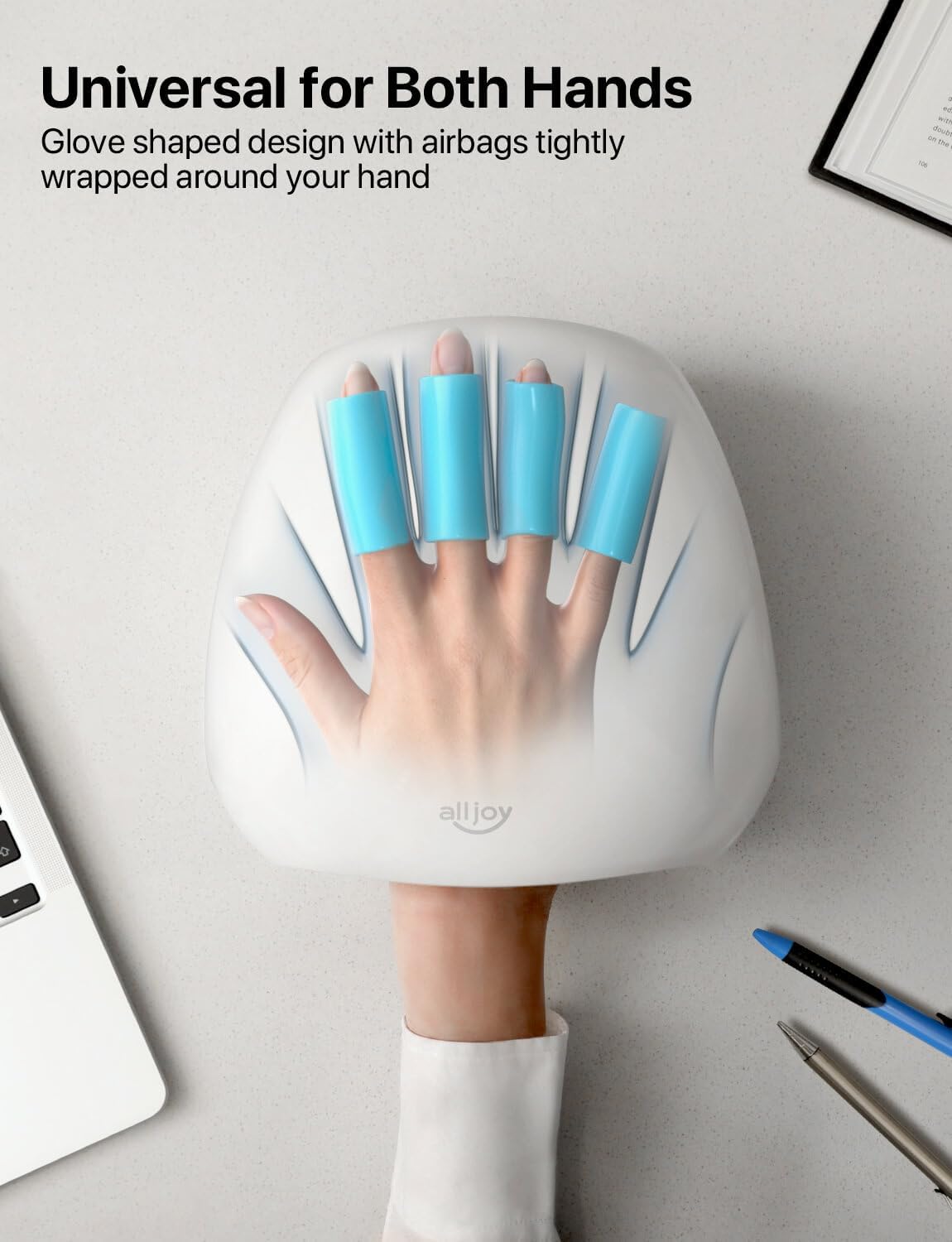 H1 Rechargeable Hand Massager with Heat & Finger Compression