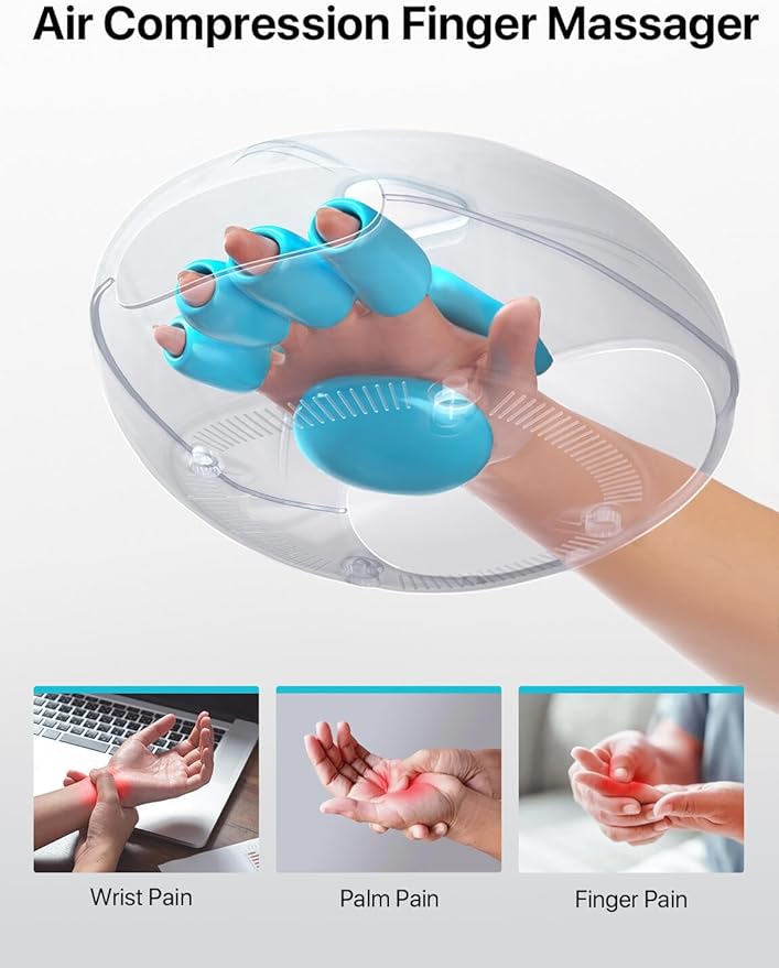 H1 Rechargeable Hand Massager with Heat & Finger Compression