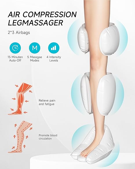 ALLJOY L1 Leg Massager with Heat & Compression for Circulation & Fatigue