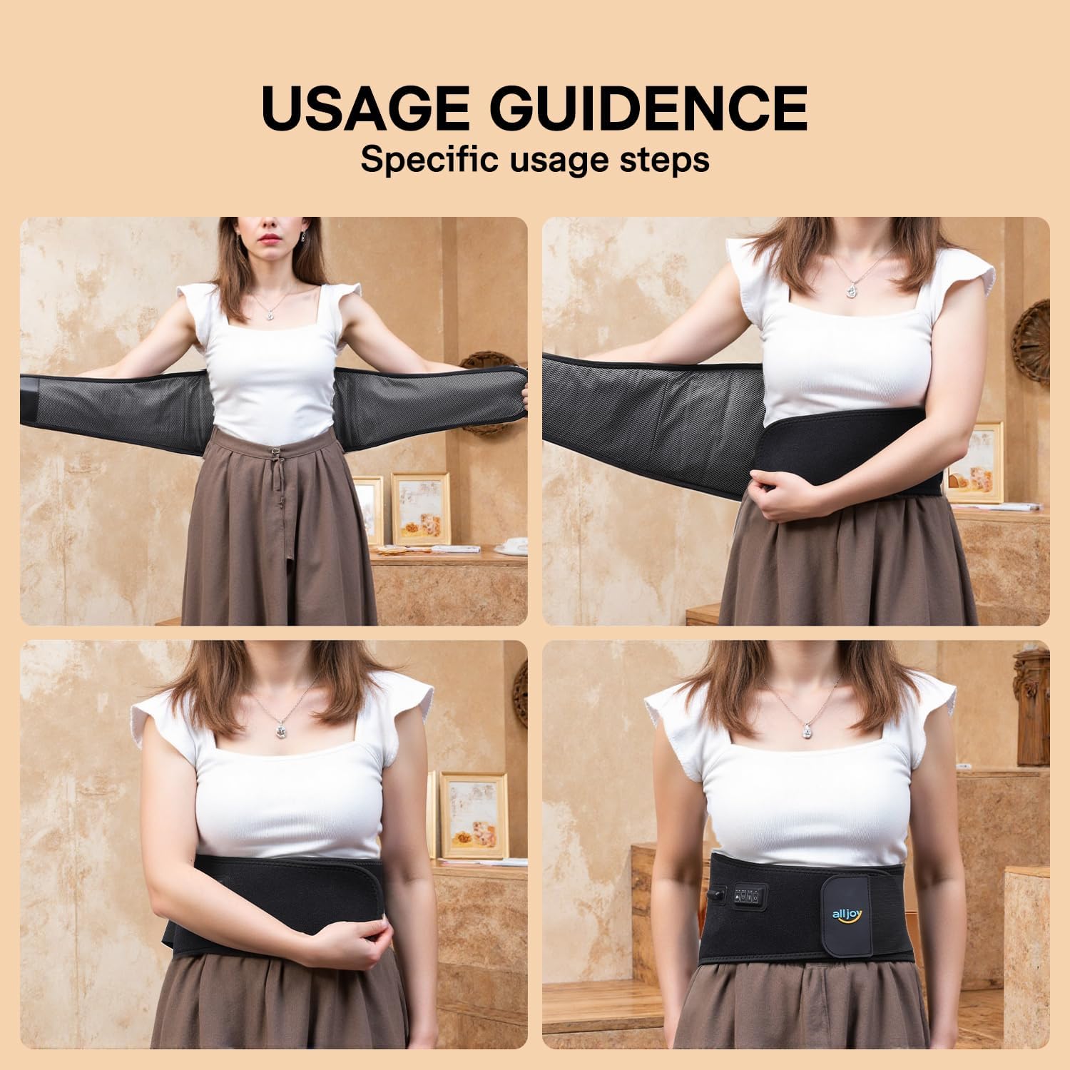 ALLJOY Plug-In Heating Pad Back Massager