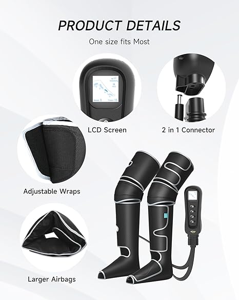 ALLJOY L1 Leg Massager with Heat & Compression for Circulation & Fatigue