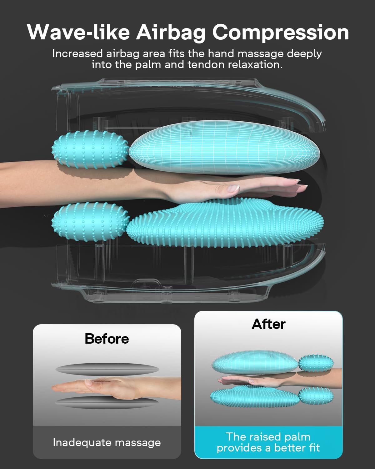 ALLJOY Touchscreen-Handmassagegerät, schnurlos, Geschenke für Männer, Frauen, Mama, Papa 