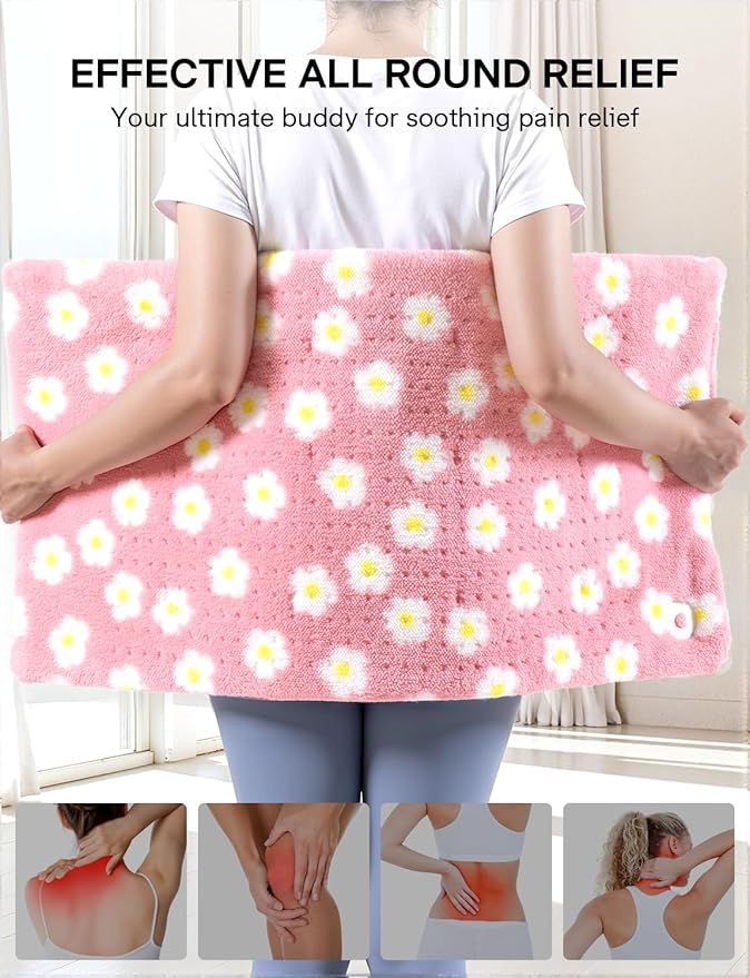 ALLJOY King Size Heating Pad for Back Pain Relief, 33”x 17”