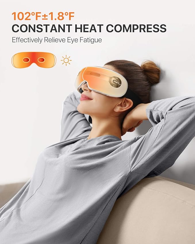 ALLJOY R7 Eye Massager with Heat and Cooling for Migraine Relief
