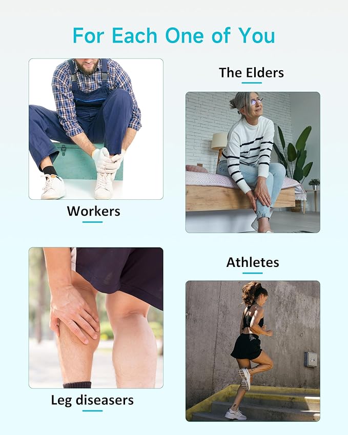 ALLJOY Leg Massager with Heat and Compression, 6 Modes 3 Intensities 2 Heat Levels