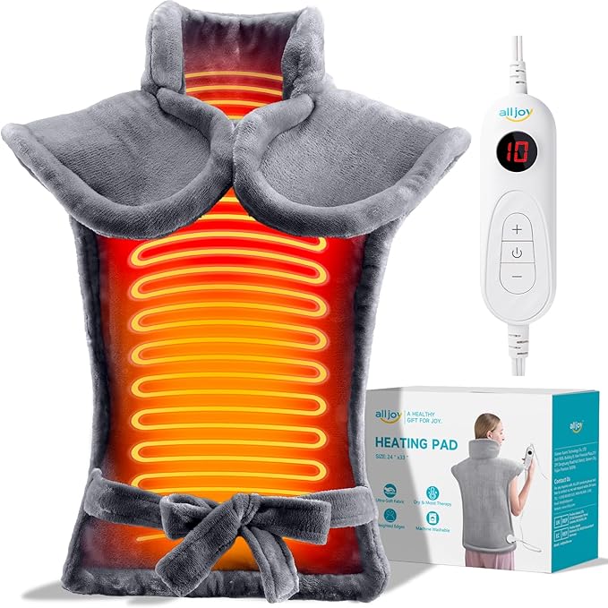 ALLJOY Heating Pad for Back Pain Relief, 24