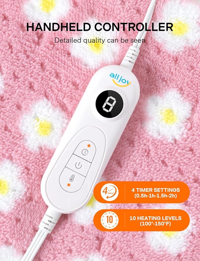 ALLJOY King Size Heating Pad for Back Pain Relief, 33”x 17”