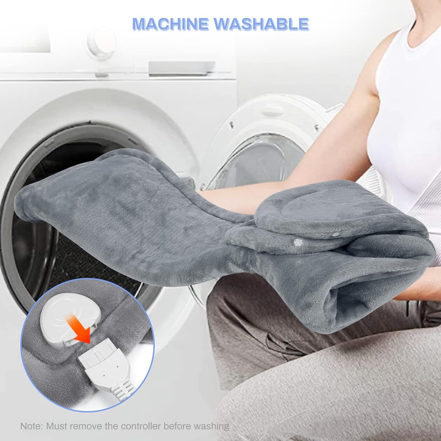 ALLJOY Heating Pad for Back Pain Relief, 24"x33" Weighted