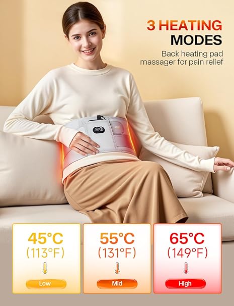 ALLJOY 67" Cordless Heating Pad for Back Pain Relief