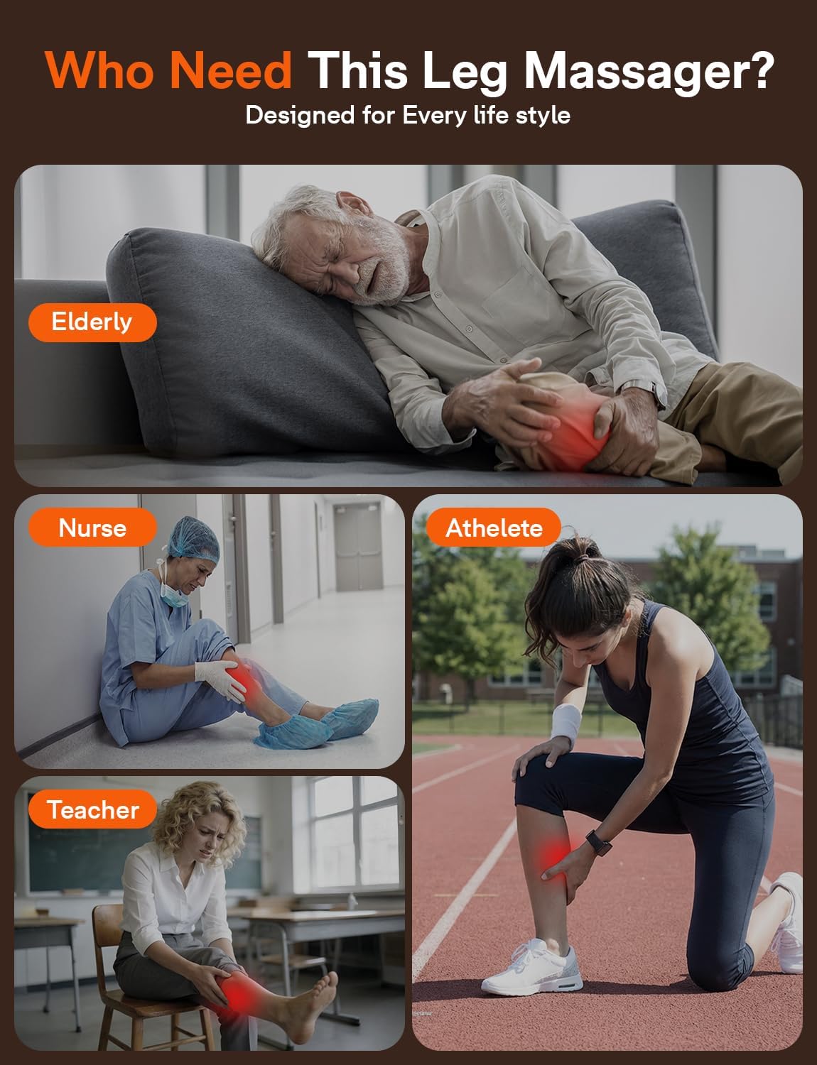 ALLJOY L1 Leg Massager with Heat & Compression for Circulation & Fatigue