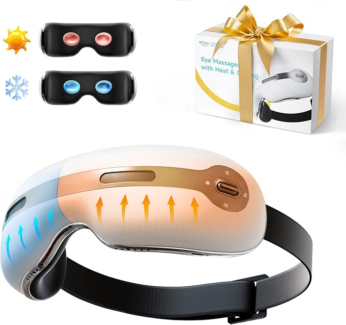 ALLJOY R7 Eye Massager with Heat and Cooling for Migraine Relief