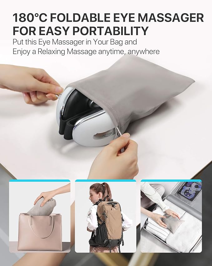 ALLJOY R7 Eye Massager with Heat and Cooling for Migraine Relief