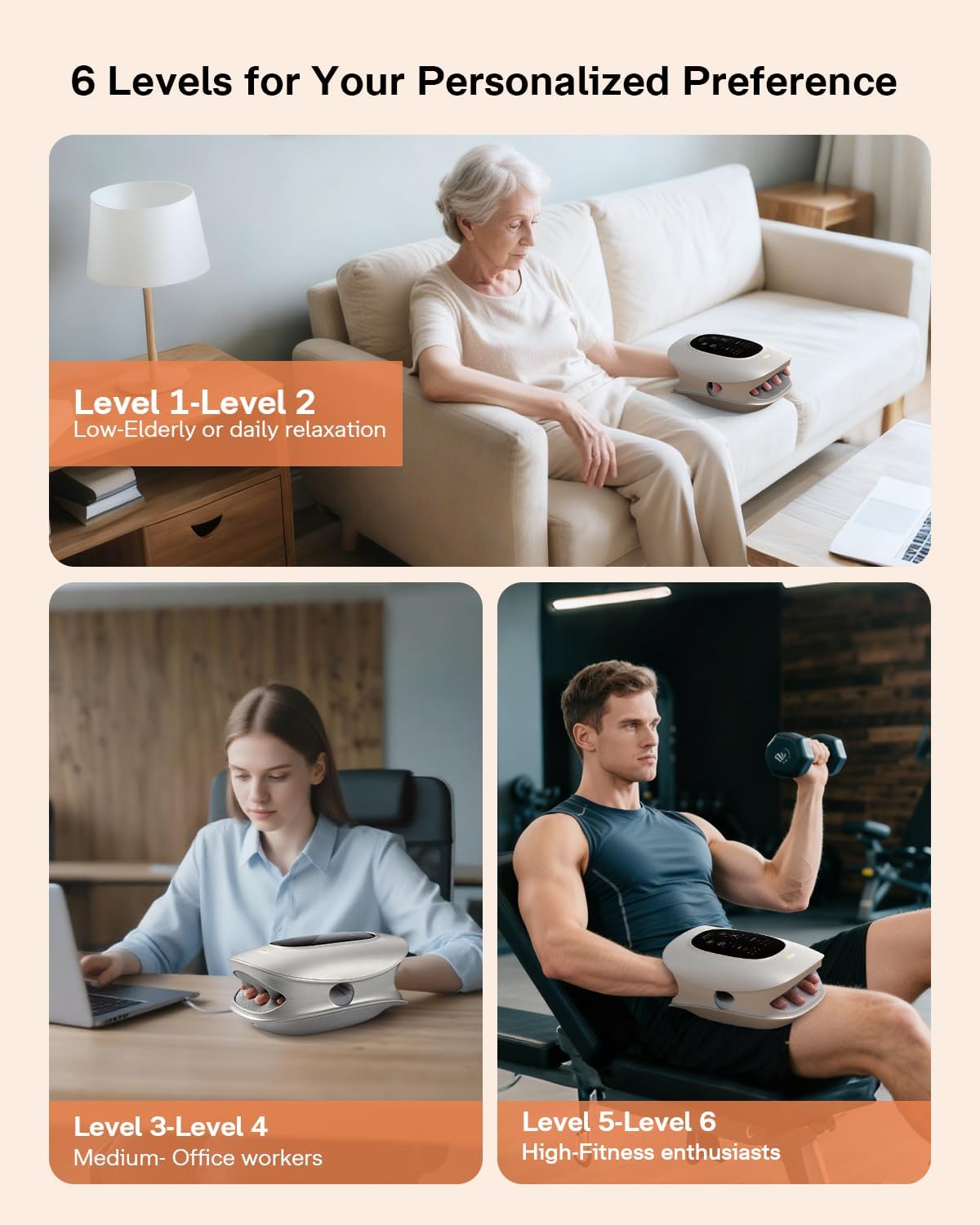 ALLJOY H4 Ergonomic Hand & Finger Massager with Heat & Compression