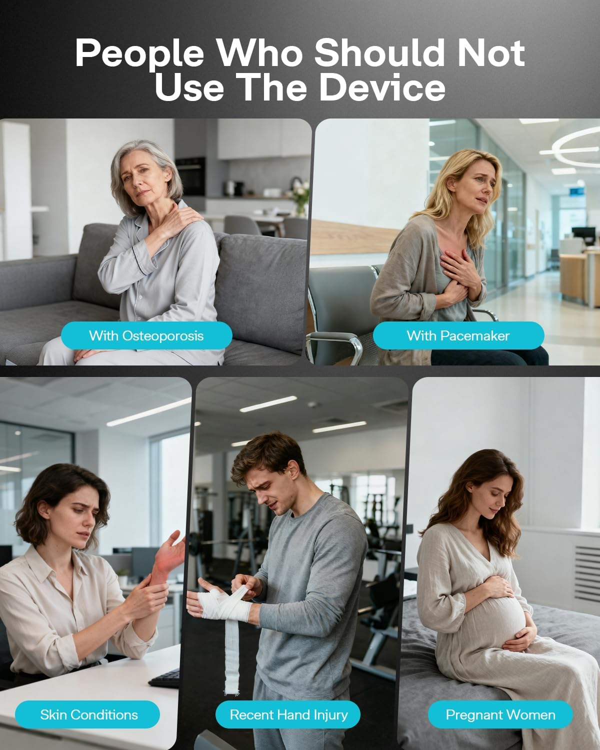 ALLJOY Touchscreen-Handmassagegerät, schnurlos, Geschenke für Männer, Frauen, Mama, Papa 