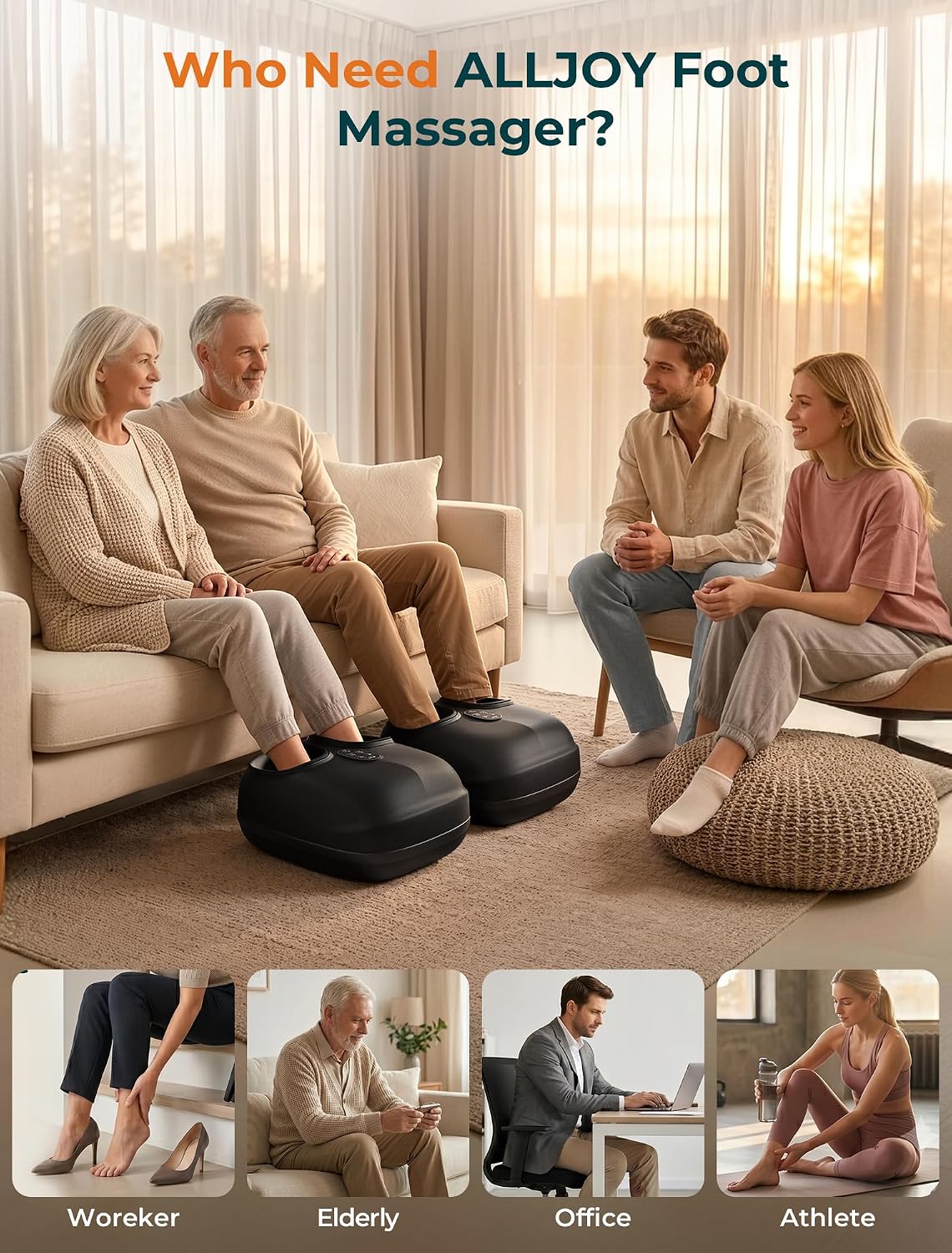 ALLJOY 3-Zone Foot Massager