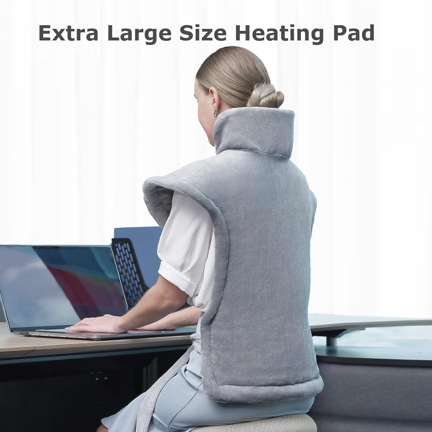 ALLJOY Heating Pad for Back Pain Relief, 24"x33" Weighted