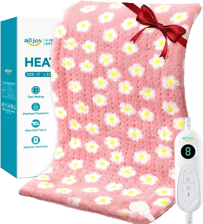 ALLJOY King Size Heating Pad for Back Pain Relief, 33”x 17”